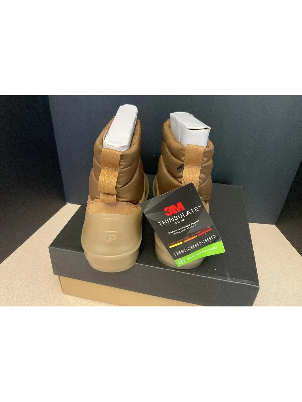 NEW! MENS UGG CLASSIC MINI MOD INSULATED BOOTS W/ SILICONE GUARD GALOSH. SIZE 11